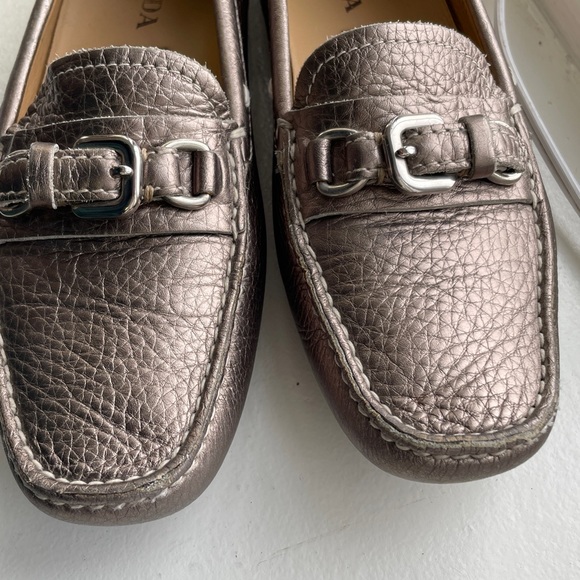 Vintage Prada Women’s Driving Loafers (Mocassins)- 38.5 bronze - lightly worn - Picture 3 of 12